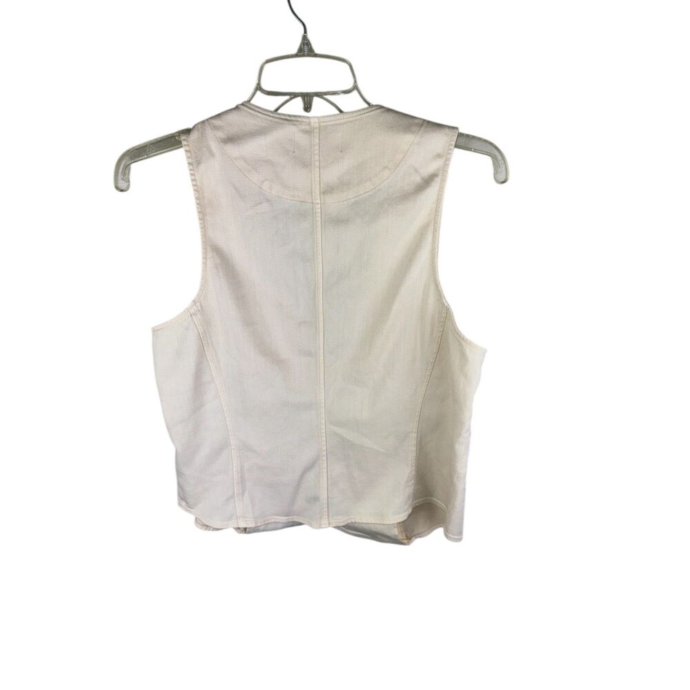 Cloth & Stone Evereve Seamed Vest Cream Button Vest Top Women's Size L NEW - Picture 2 of 4